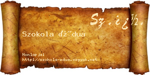 Szokola Édua névjegykártya